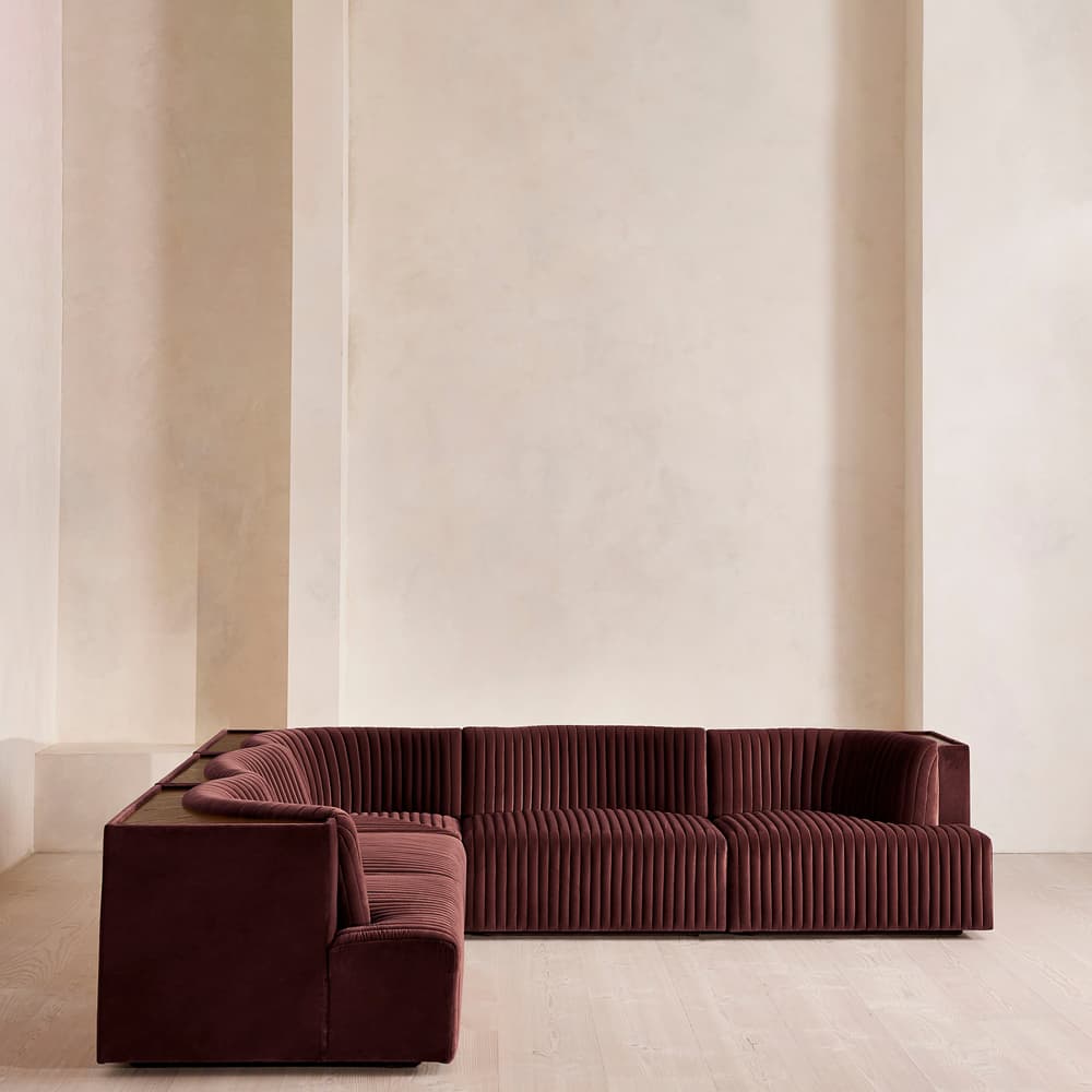 Hamish Modular Sofa - Corner Sofa - Velvet - Aubergine - UK - Images - Image 3