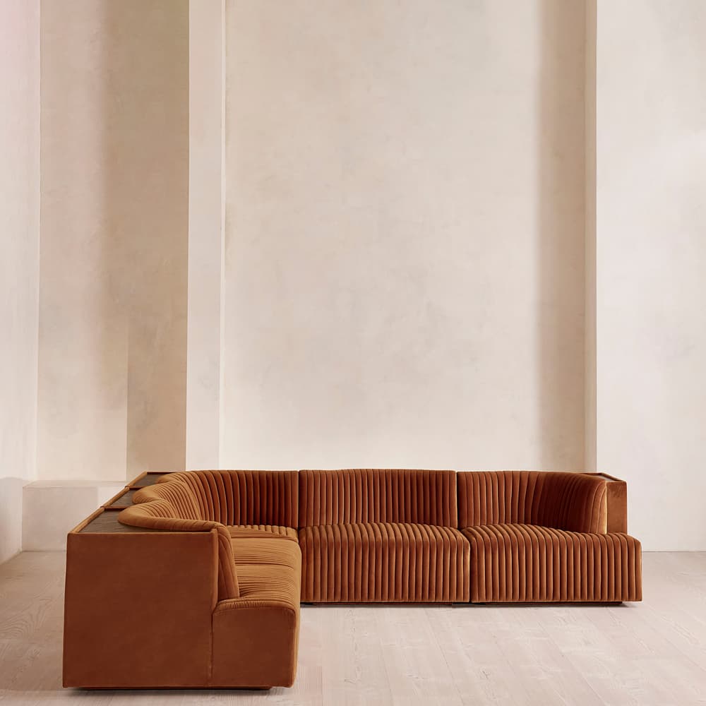 Hamish Modular Sofa - Corner Sofa - Velvet - Cinnamon - UK - Images - Image 3