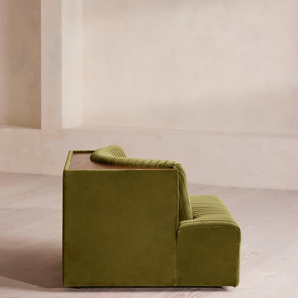 Hamish Sectional Sofa - Left Arm Module - Velvet - Olive - US - Image 3