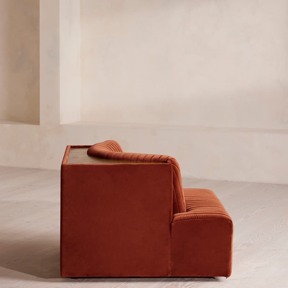 Hamish Modular Sofa - Corner Module - Velvet - Rust - Image 3