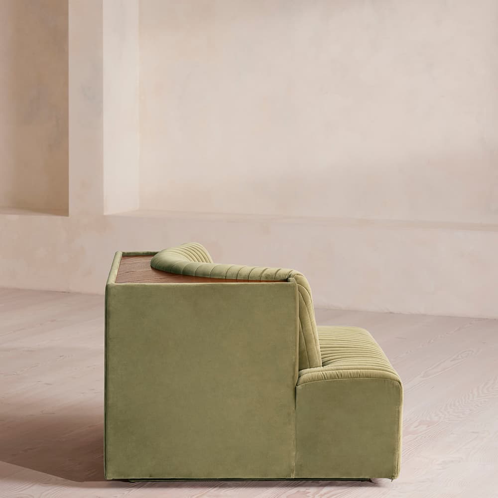 Hamish Sectional Sofa - Left Arm Module - Velvet - Lichen - US - Image 3