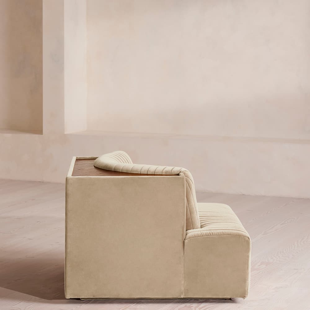 Hamish Sectional Sofa - Left Arm Module - Velvet - Oyster - US - Image 3