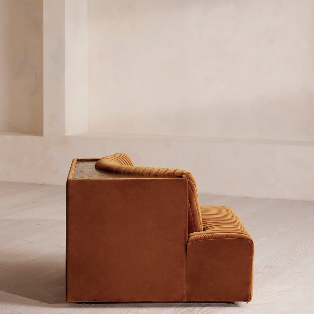 Hamish Modular Sofa - Left Arm Module - Velvet - Cinnamon - UK - Image 3