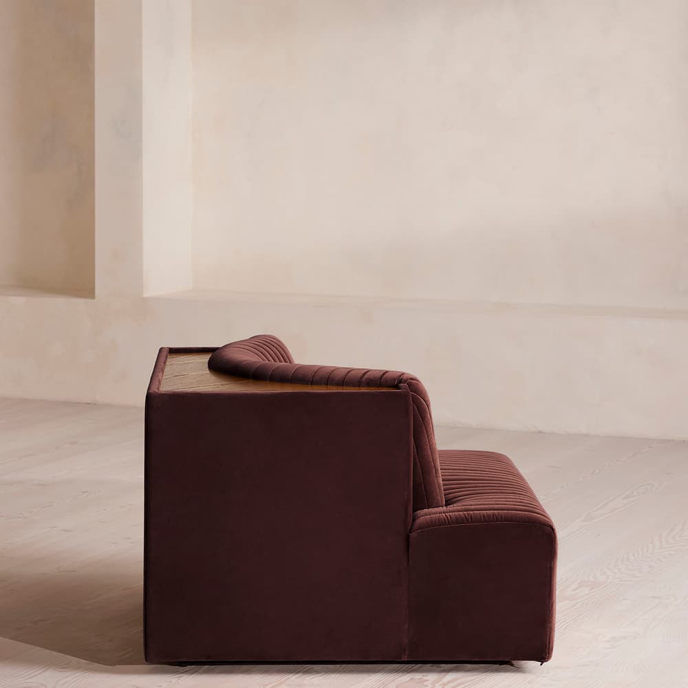 Hamish Modular Sofa - Corner Module - Velvet - Aubergine - UK - Image 3