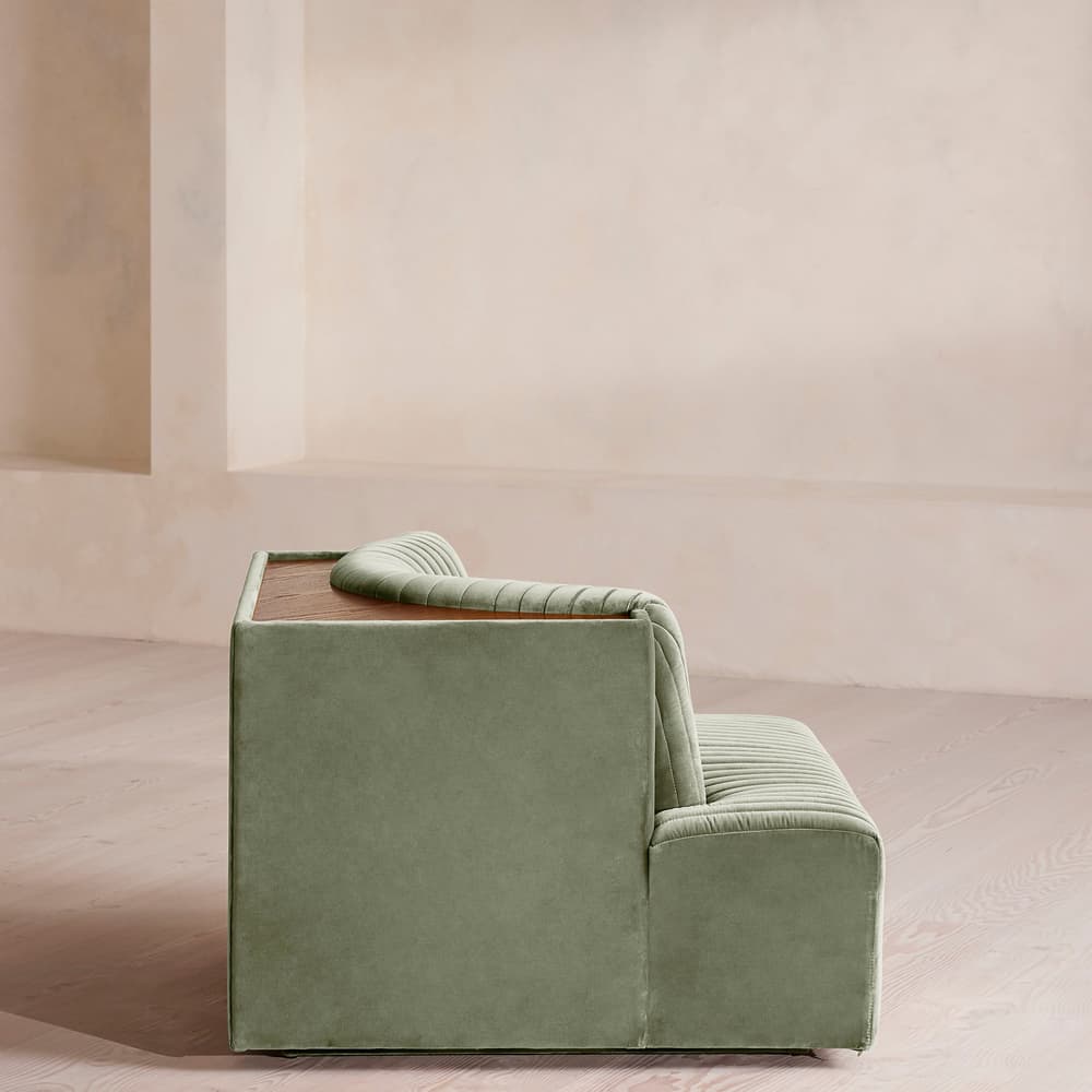 Hamish Sectional Sofa - Left Arm Module - Velvet - Seafoam - US - Image 3