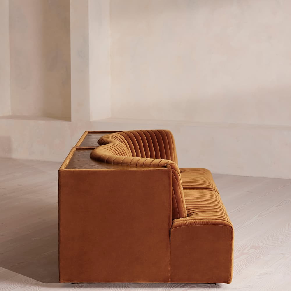 Hamish Modular Sofa - Three Seater - Velvet - Cinnamon - UK - Images - Image 3