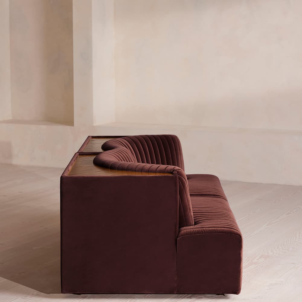 Hamish Modular Sofa - Three Seater - Velvet - Aubergine - UK - Images - Image 3