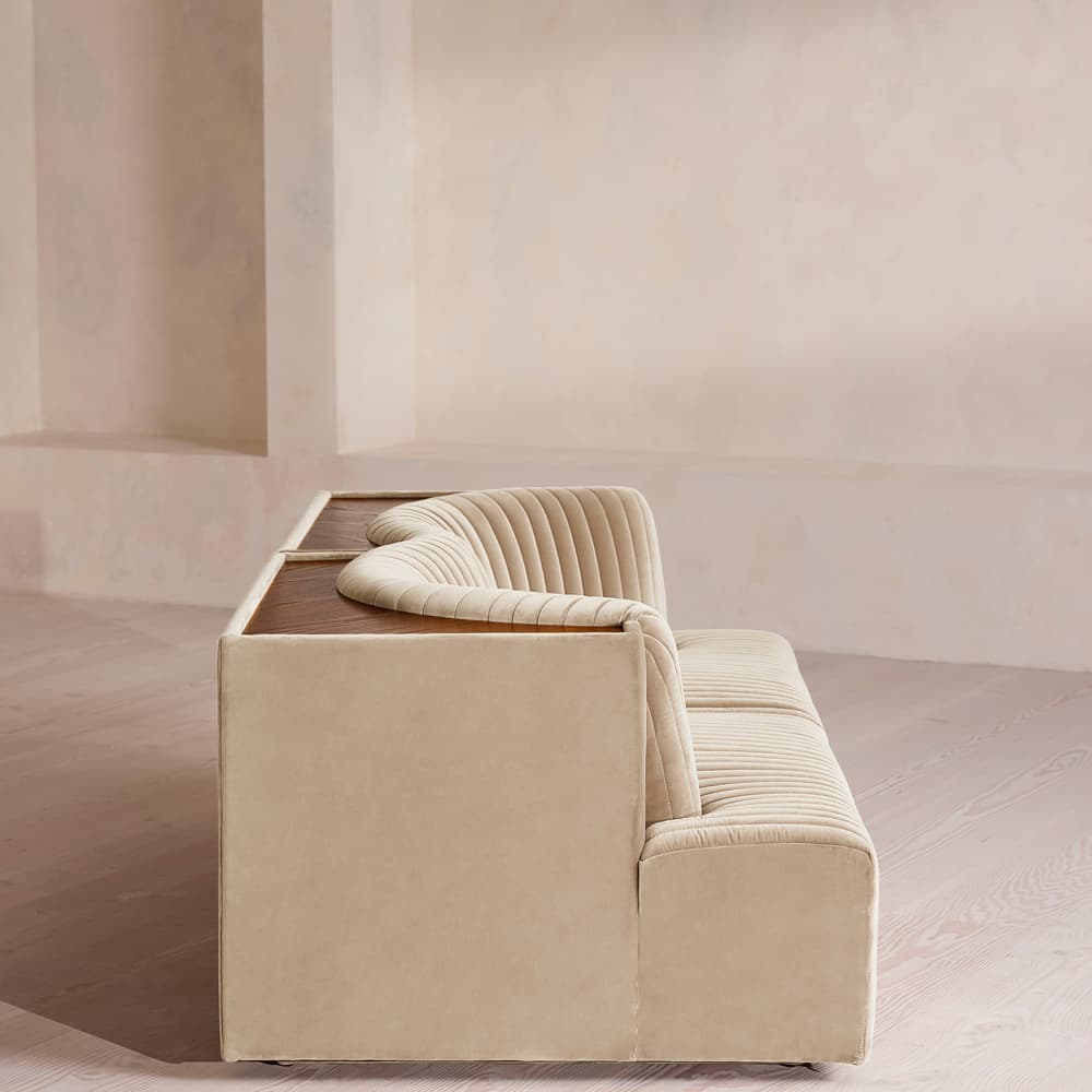 Hamish Modular Sofa - Three Seater - Velvet - Oyster - UK - Images - Image 3