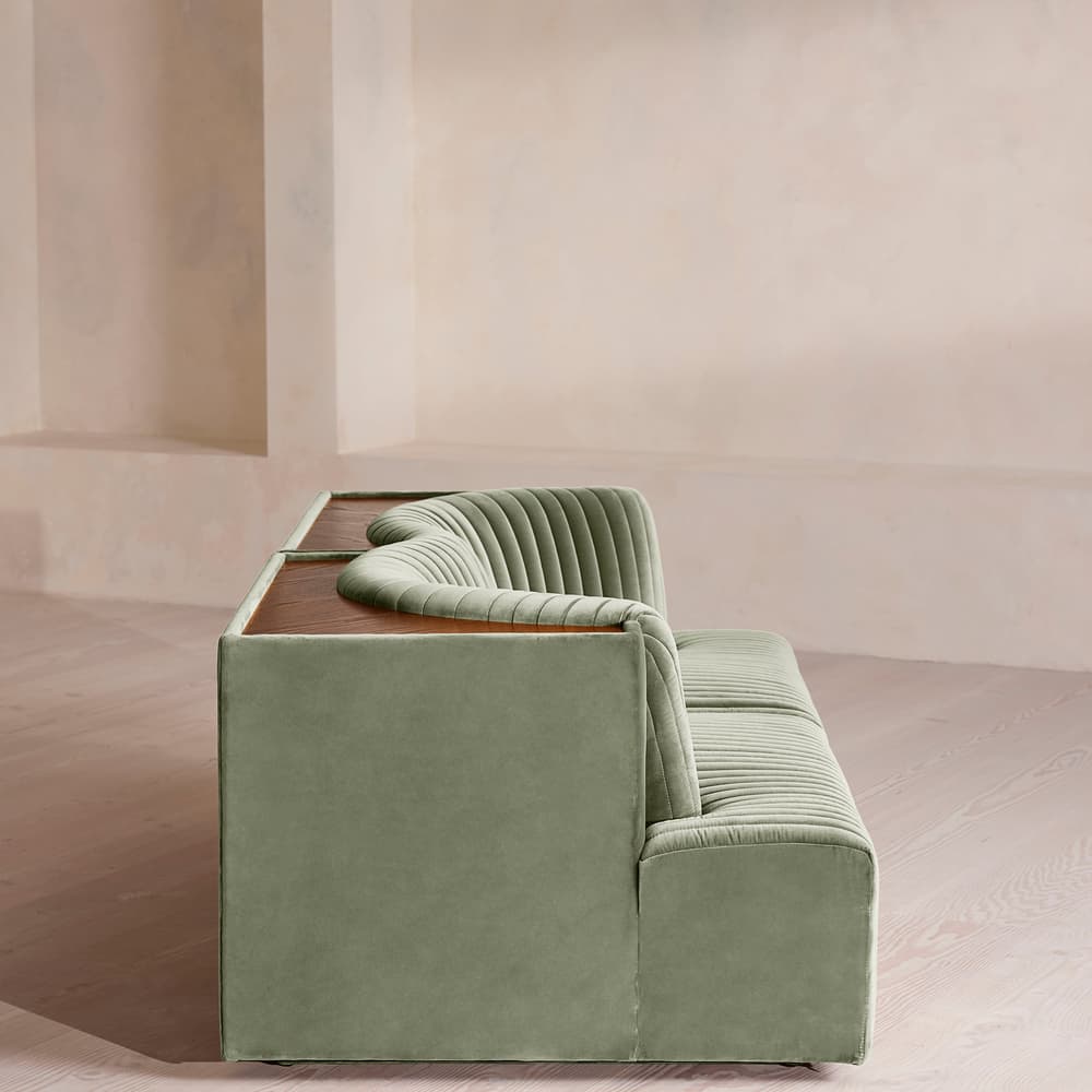 Hamish Modular Sofa - Three Seater - Velvet - Seafoam - UK - Images - Image 3