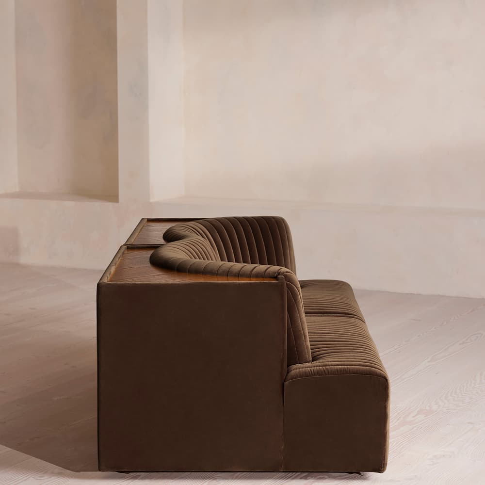 Hamish Modular Sofa - Three Seater - Velvet - Chocolate - Images - Image 3