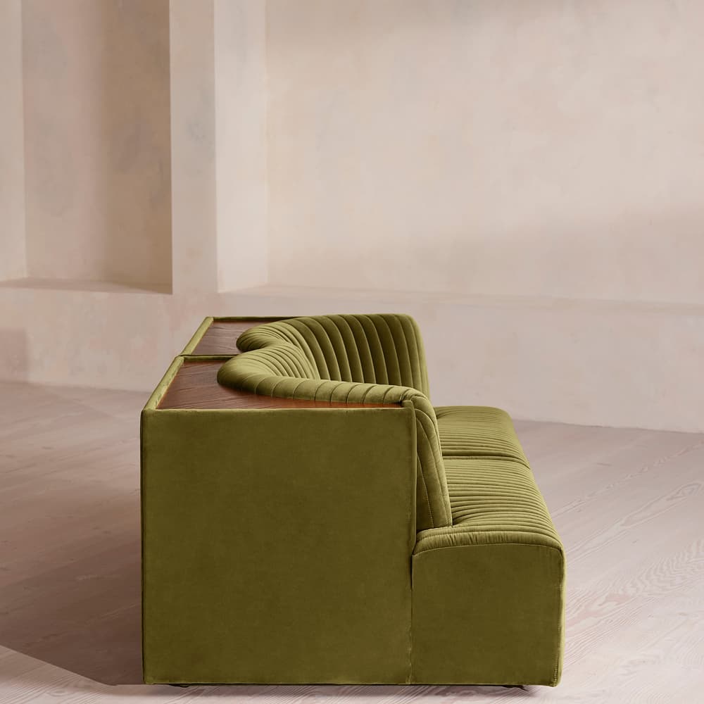 Hamish Modular Sofa - Three Seater - Velvet - Olive - Images - Image 3