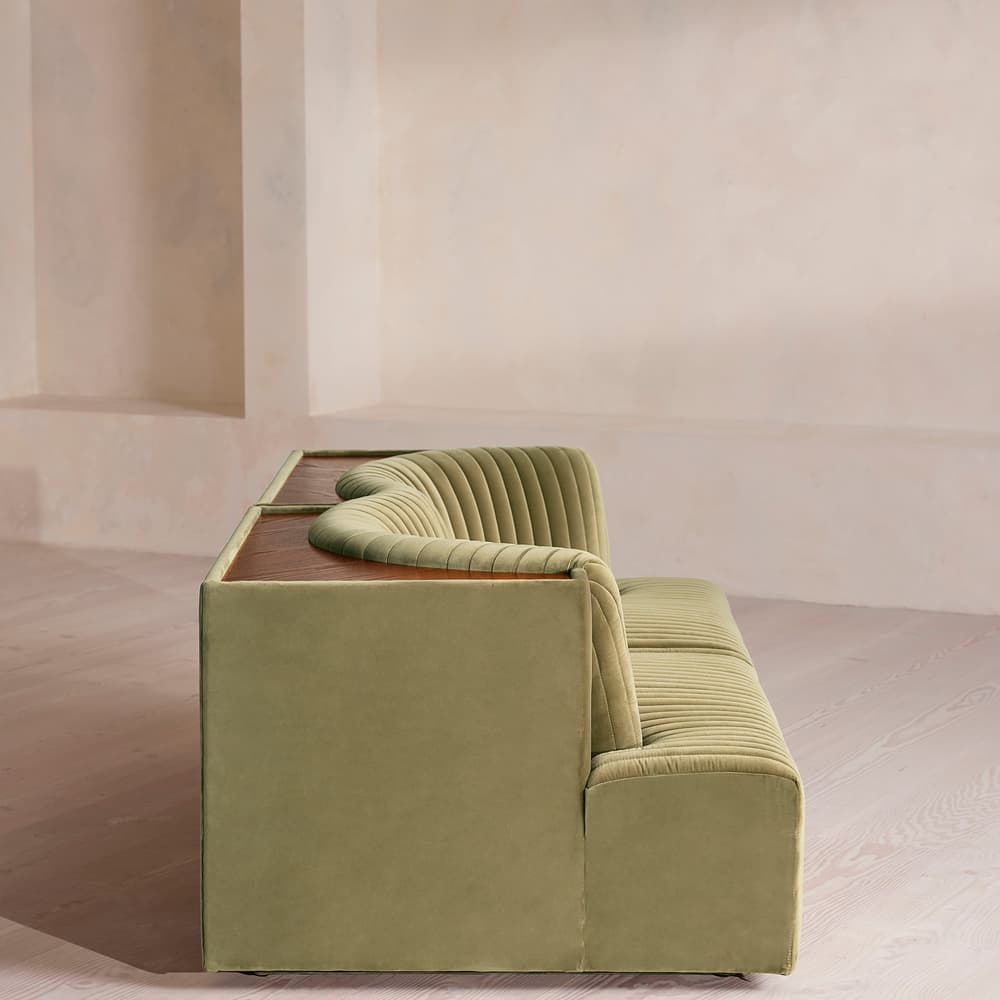 Hamish Modular Sofa - Three Seater - Velvet - Lichen - Images - Image 3