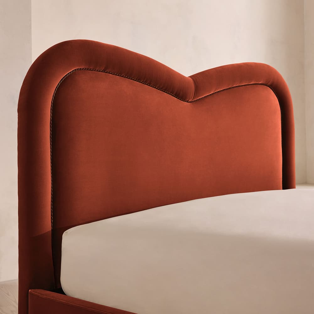 Keira Bed - King - Velvet - Rust - UK - Images - Image 3