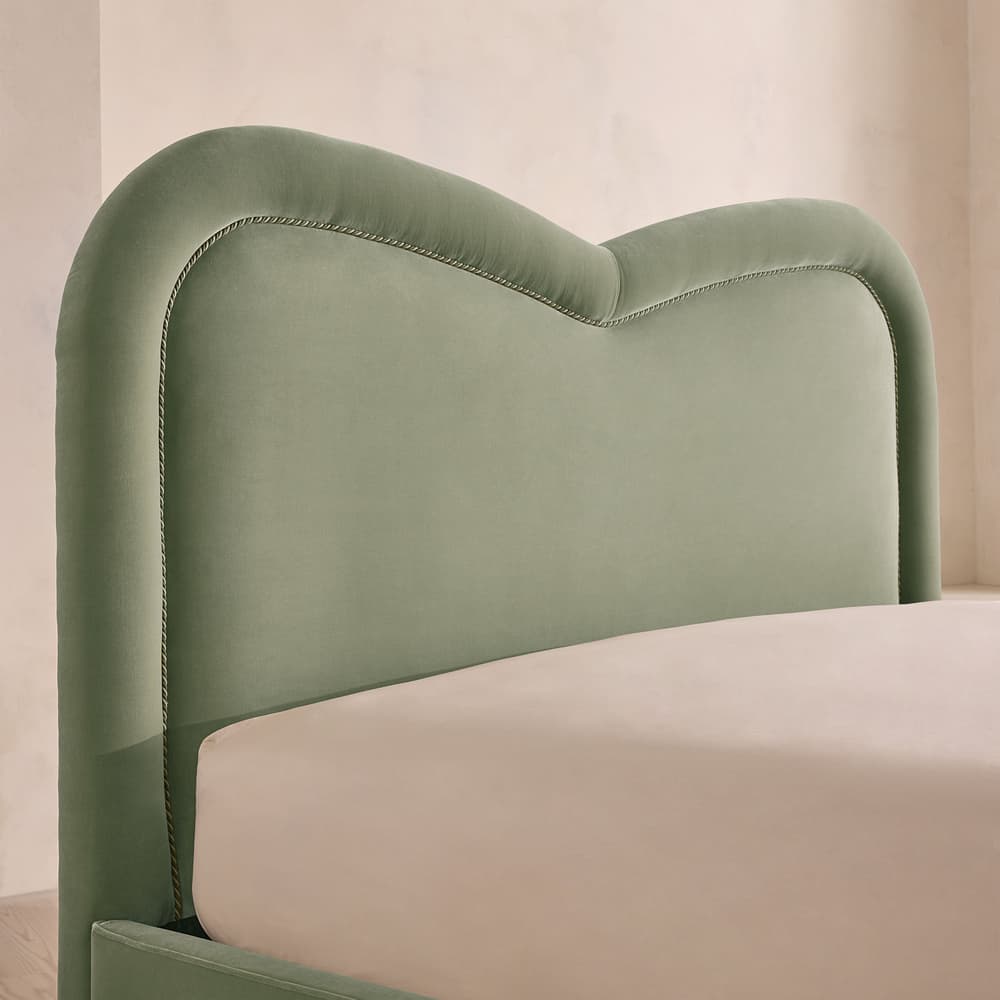 Keira Bed - King - Velvet - Seafoam - UK - Images - Image 3