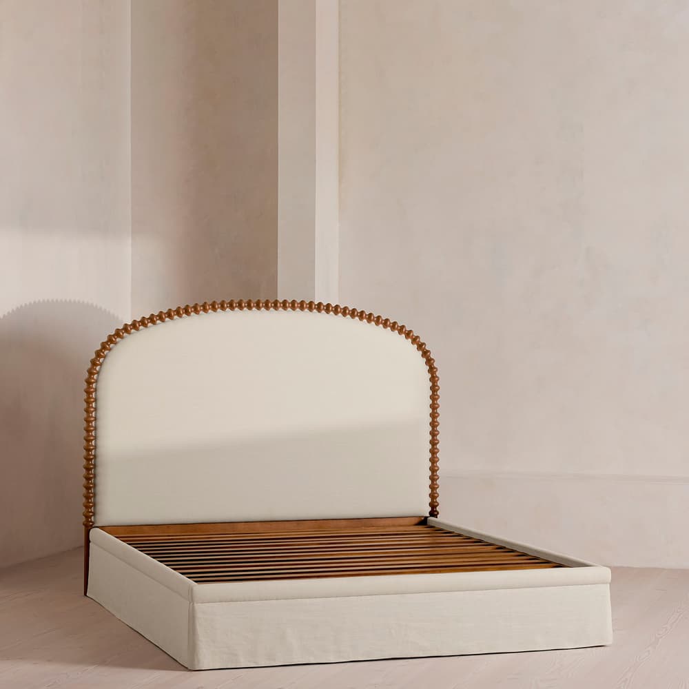 Mika Bed - King - Linen - Bisque - Images - Image 3