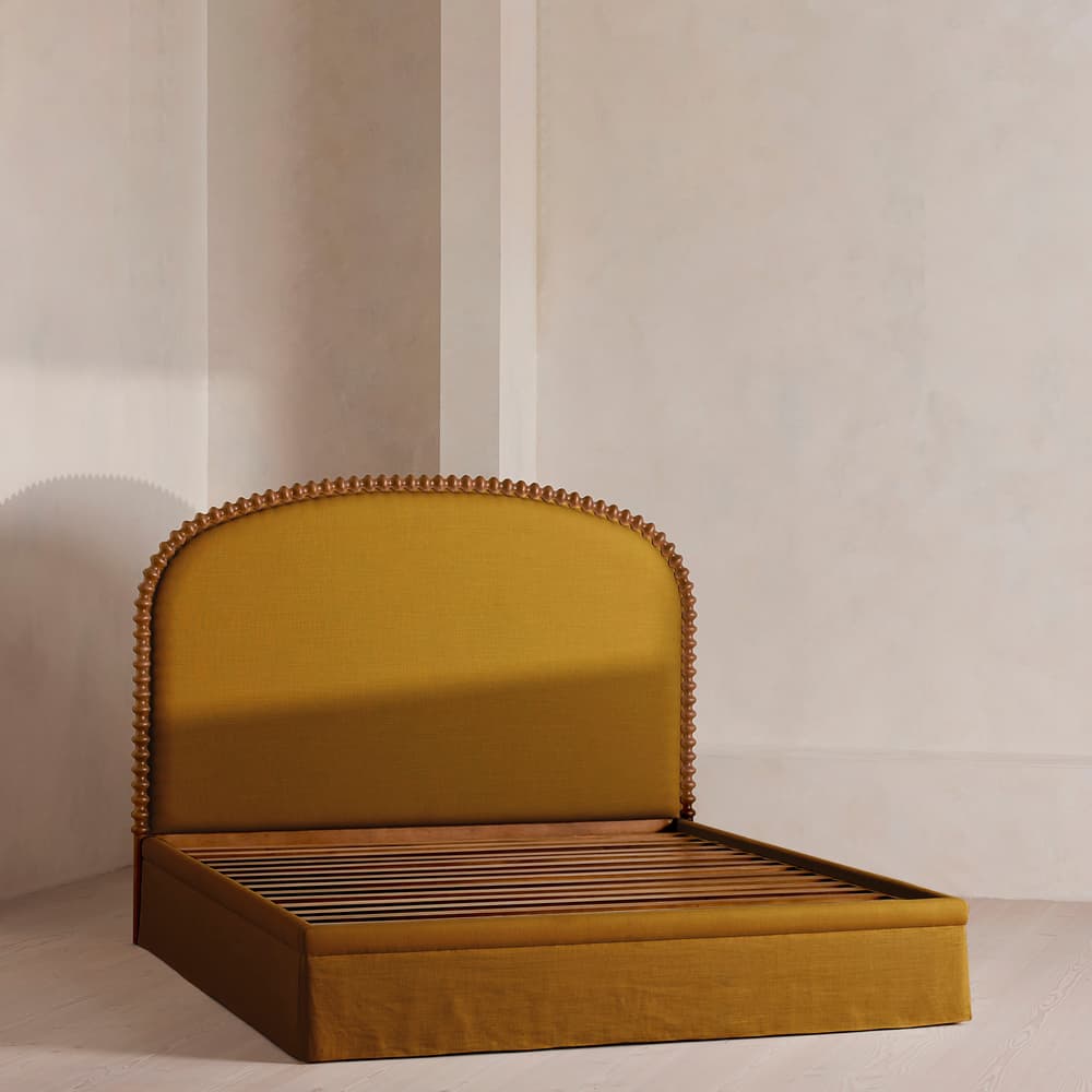 Mika Bed - King - Linen - Turmeric - UK - Images - Image 3