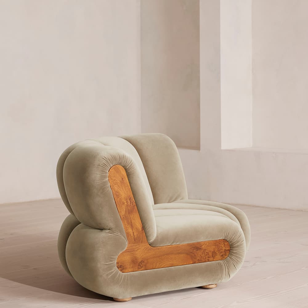 Noelle Modular Sofa - Straight Module - Velvet - Oyster - UK - Image 3