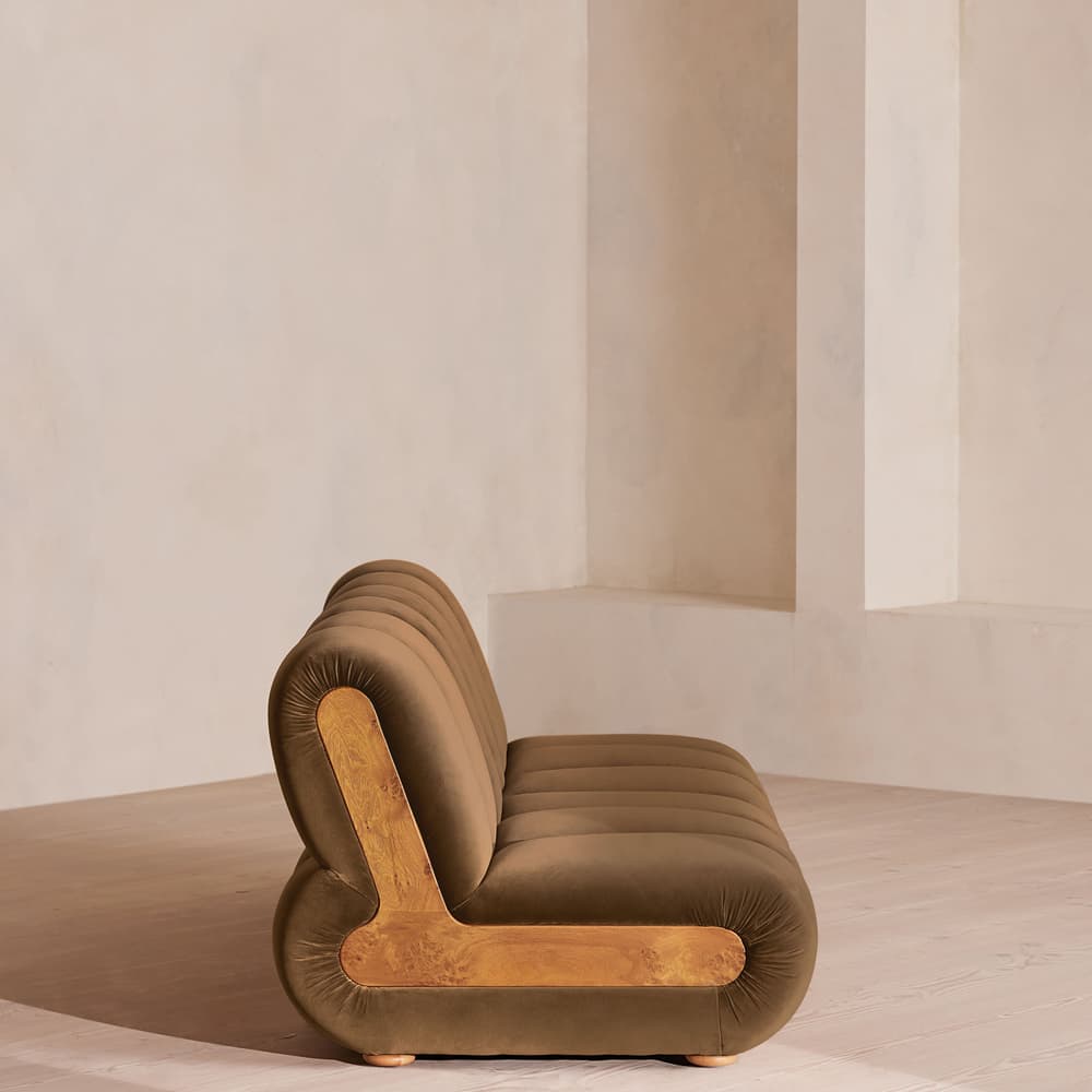 Noelle Sectional Sofa - Four Seater - Velvet - Truffle - US - Images - Image 3