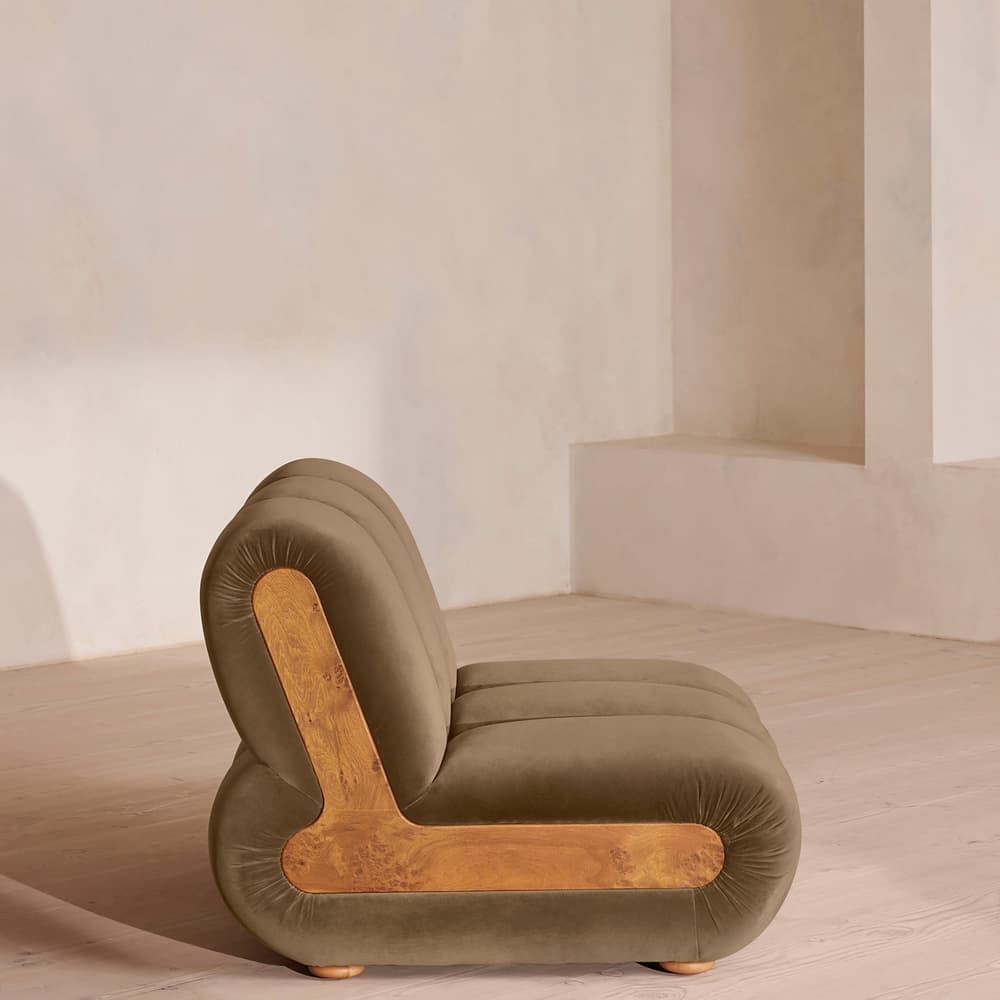 Noelle Modular Armchair - Velvet - Truffle - UK - Images - Image 3