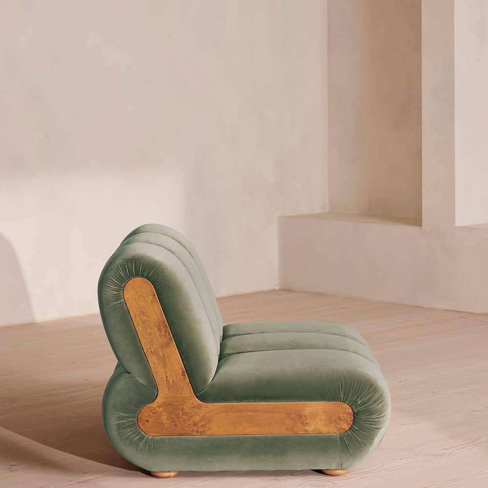Noelle Modular Armchair - Velvet - Seafoam - UK - Images - Image 3