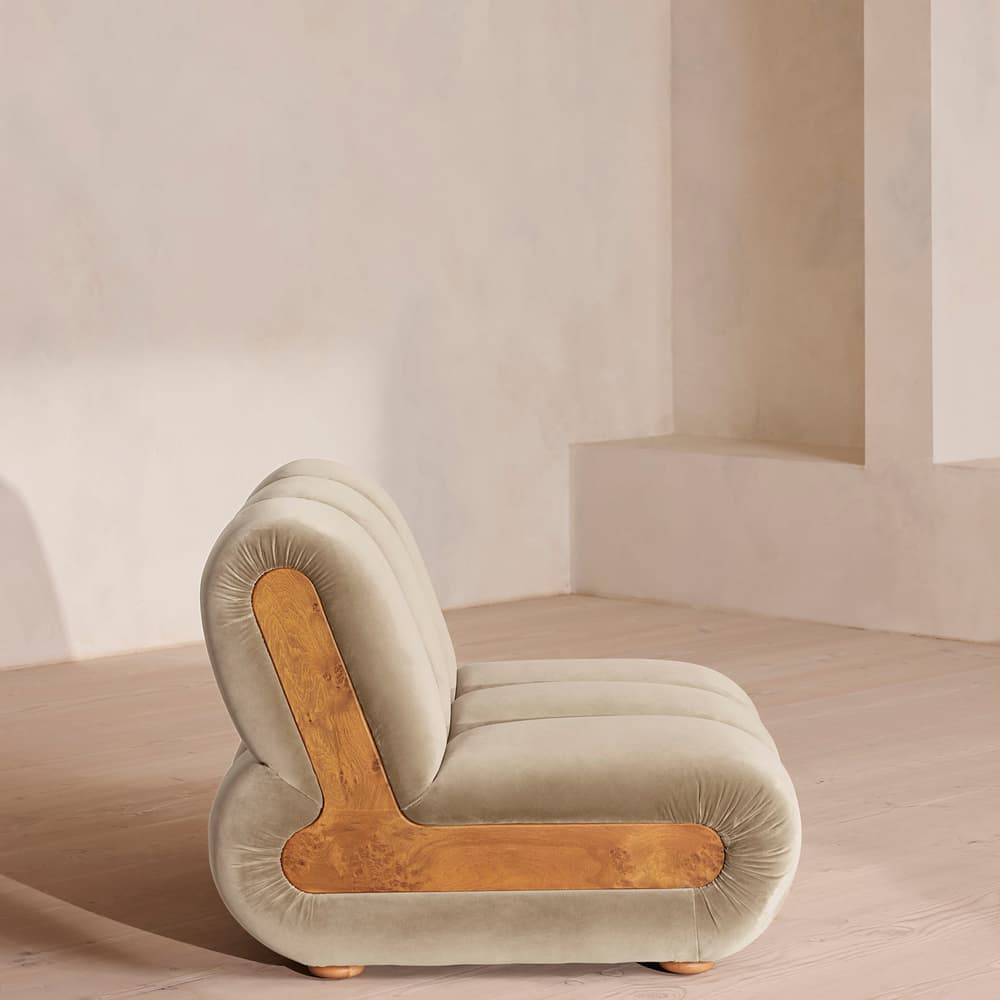Noelle Modular Armchair - Velvet - Oyster - UK - Images - Image 3
