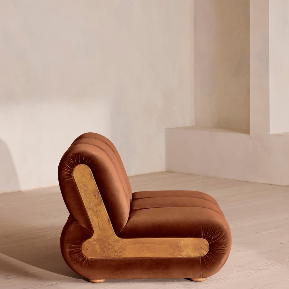 Noelle Modular Armchair - Velvet - Cinnamon - UK - Images - Image 3