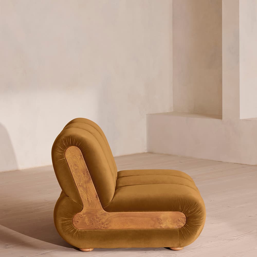 Noelle Sectional Armchair - Velvet Mustard - US - Images - Image 3