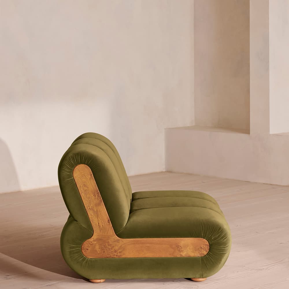 Noelle Sectional Sofa - Straight Module - Velvet Olive - US - Image 3
