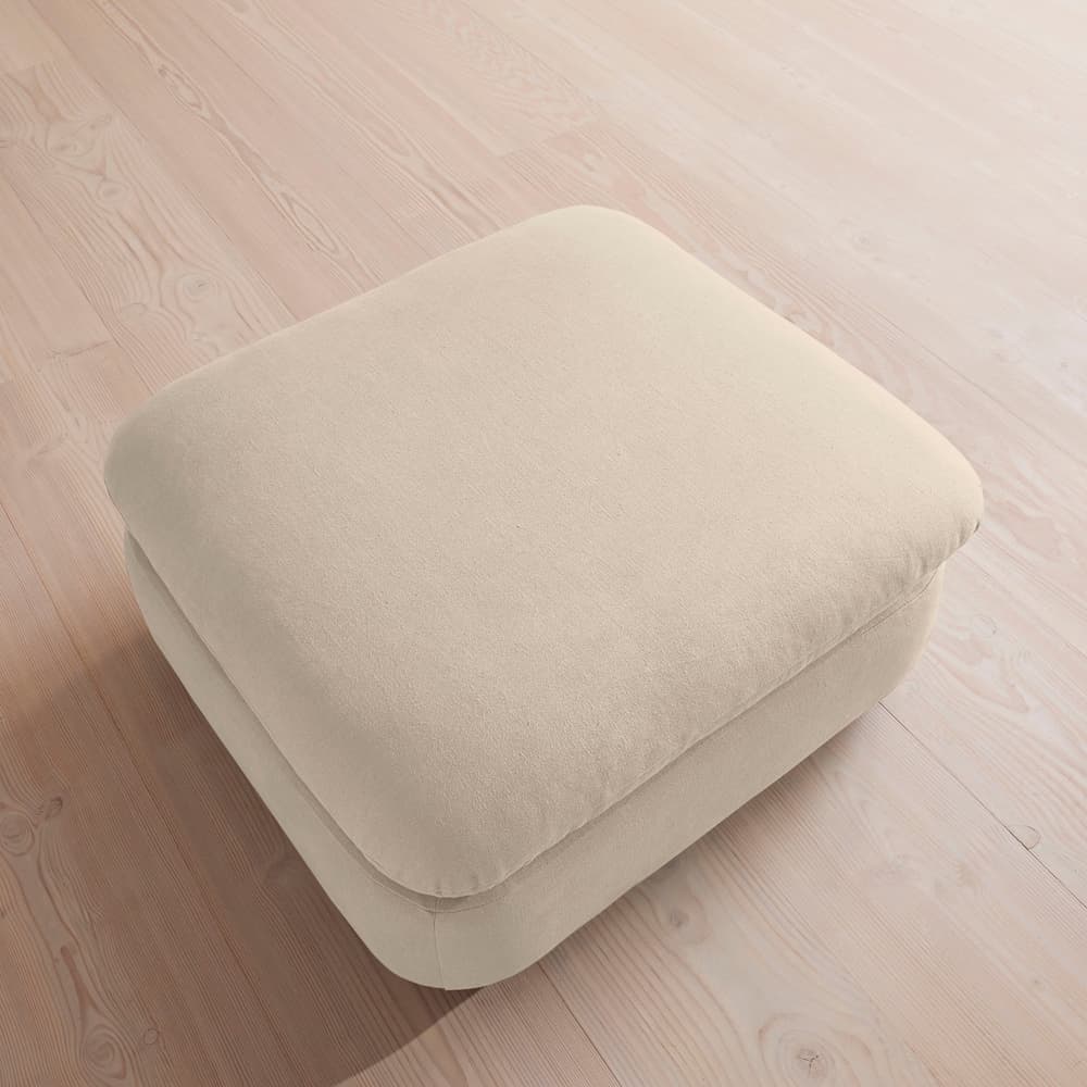 Rava Ottoman - Linen - Bisque - Images - Image 3