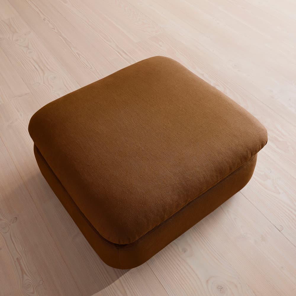 Rava Ottoman - Linen - Terracotta - UK - Images - Image 3