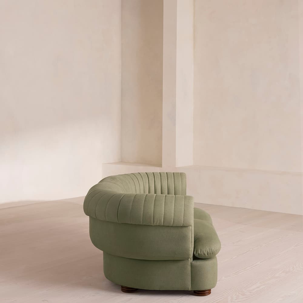 Rava Sectional Sofa - Three Seater - Linen - Sage - US - Images - Image 3