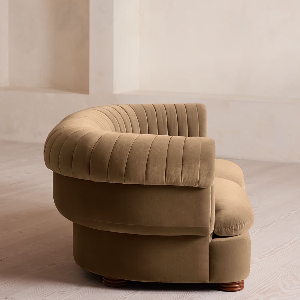 Rava Sectional Sofa - Three Seater - Velvet - Truffle - US - Images - Image 3