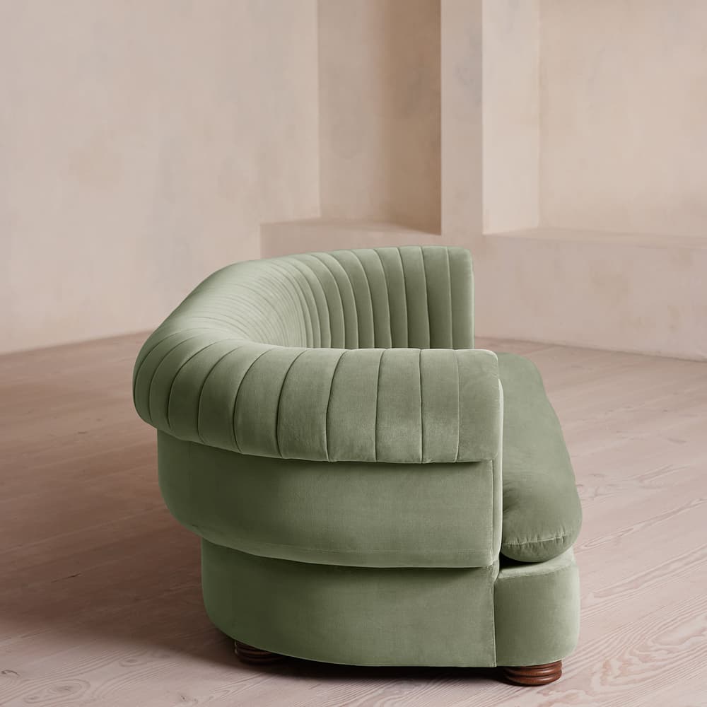 Rava Three Seater Sofa - Velvet - Seafoam - UK - Images - Image 3