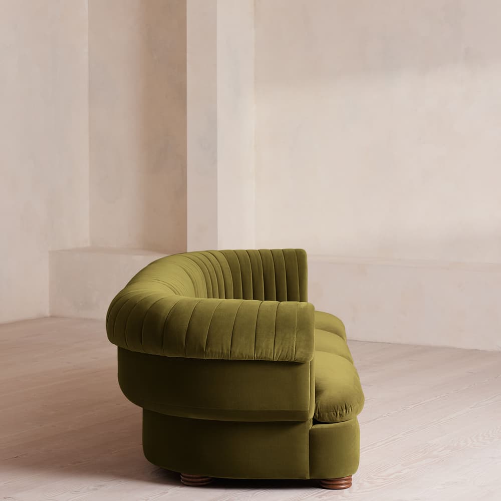 Rava Modular Sofa - Four Seater - Velvet - Olive - Images - Image 3