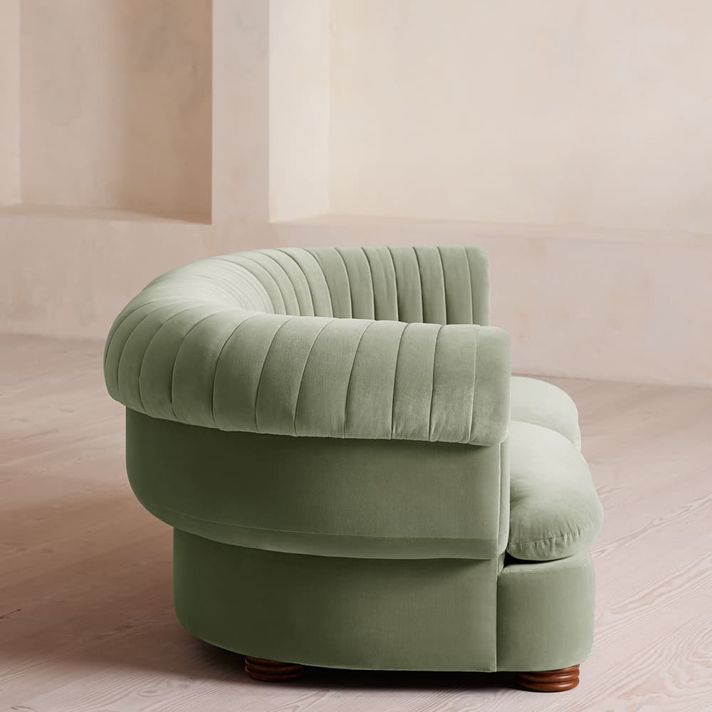 Rava Sectional Sofa - Three Seater - Velvet - Seafoam US - Images - Image 3