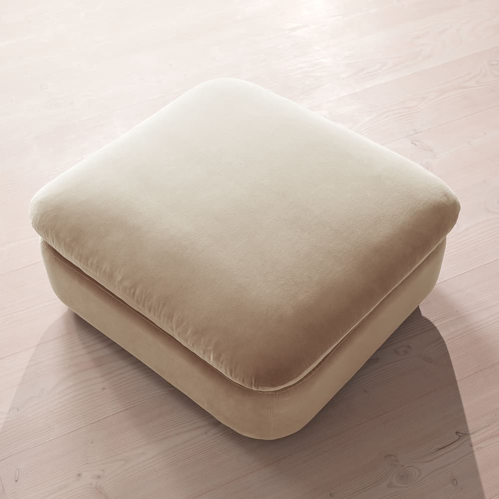 Rava Ottoman - Velvet - Oyster - US - Images - Image 3