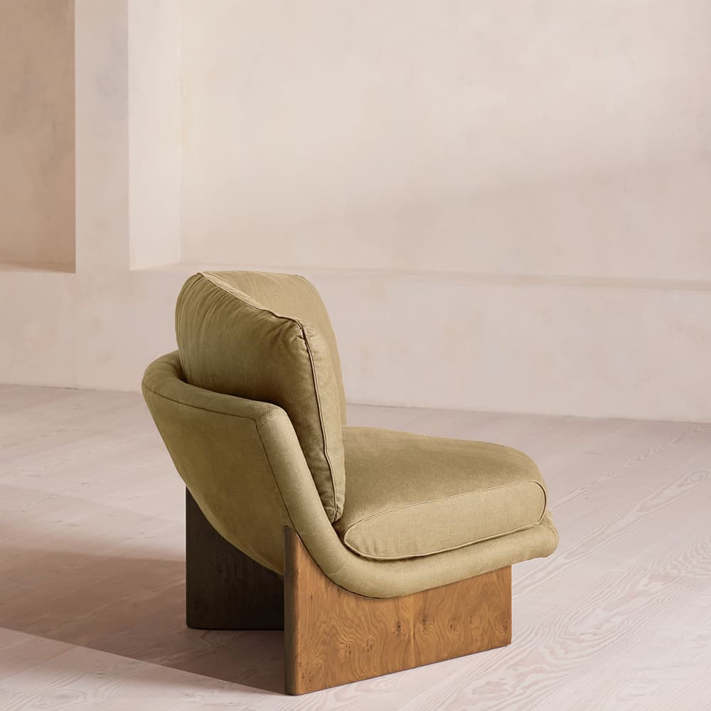 Tellis Corner Chair - Linen - Wheat - US - Images - Image 3