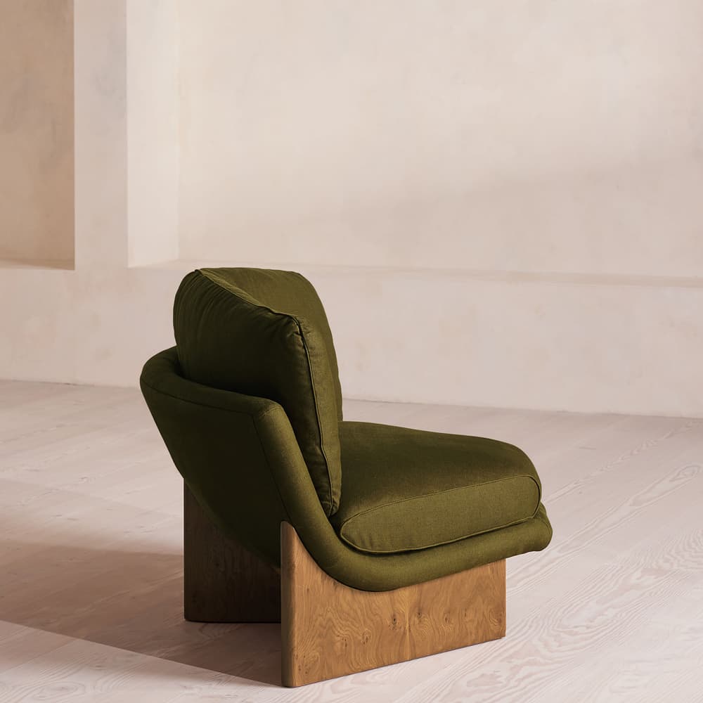 Tellis Corner Chair - Linen - Olive - US - Images - Image 3