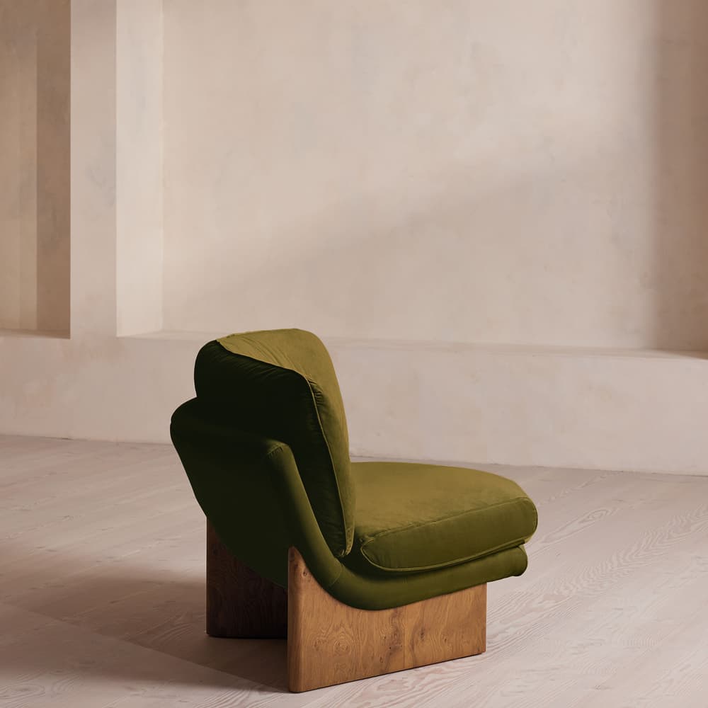 Tellis Corner Chair - Velvet - Olive - US - Images - Image 3