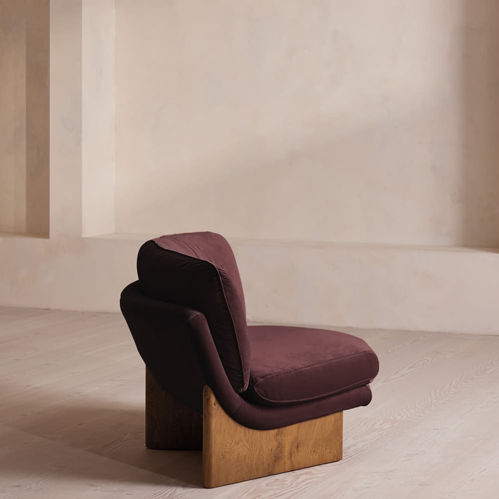 Tellis Corner Chair - Velvet - Aubergine - US - Images - Image 3