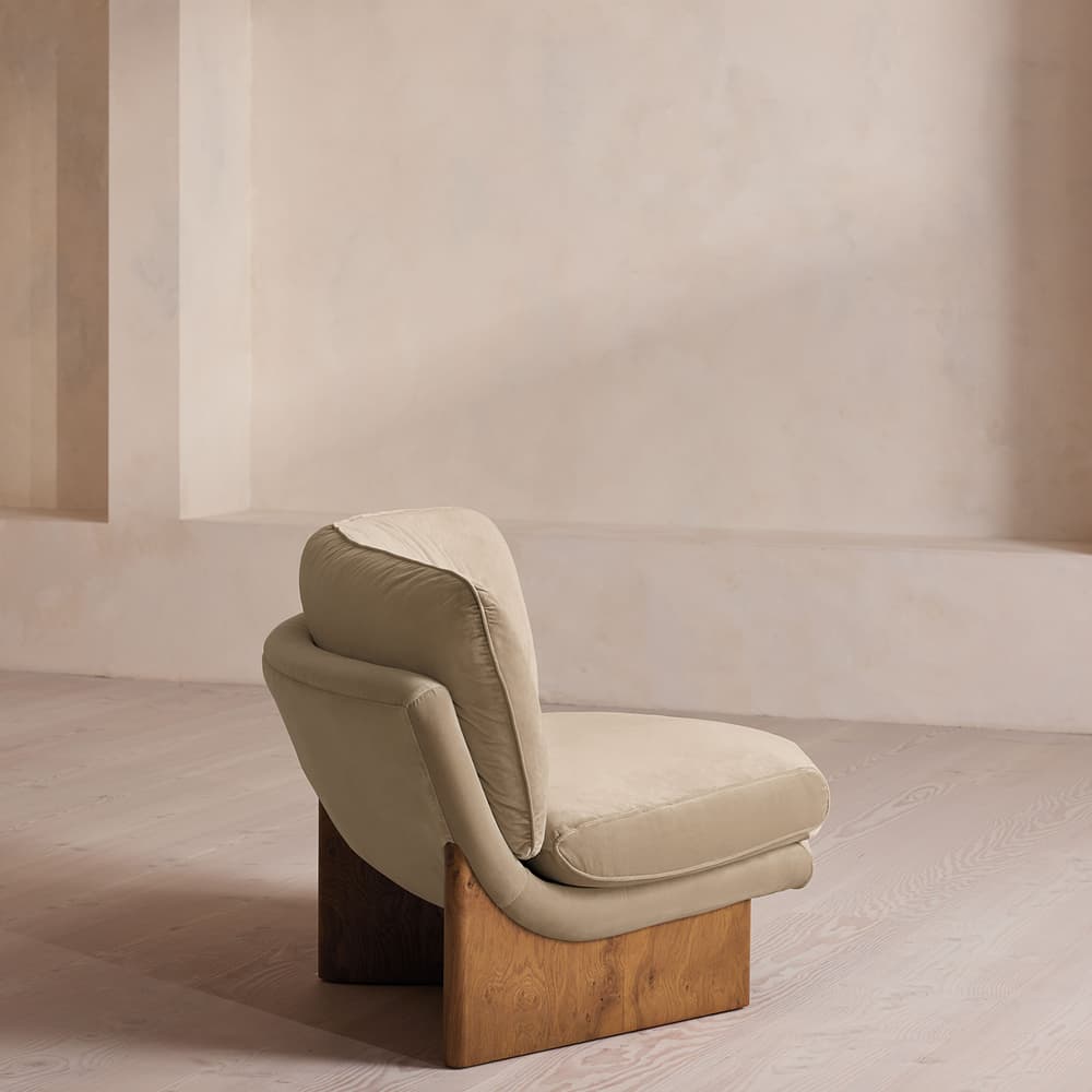 Tellis Corner Chair - Velvet - Oyster - US - Images - Image 3