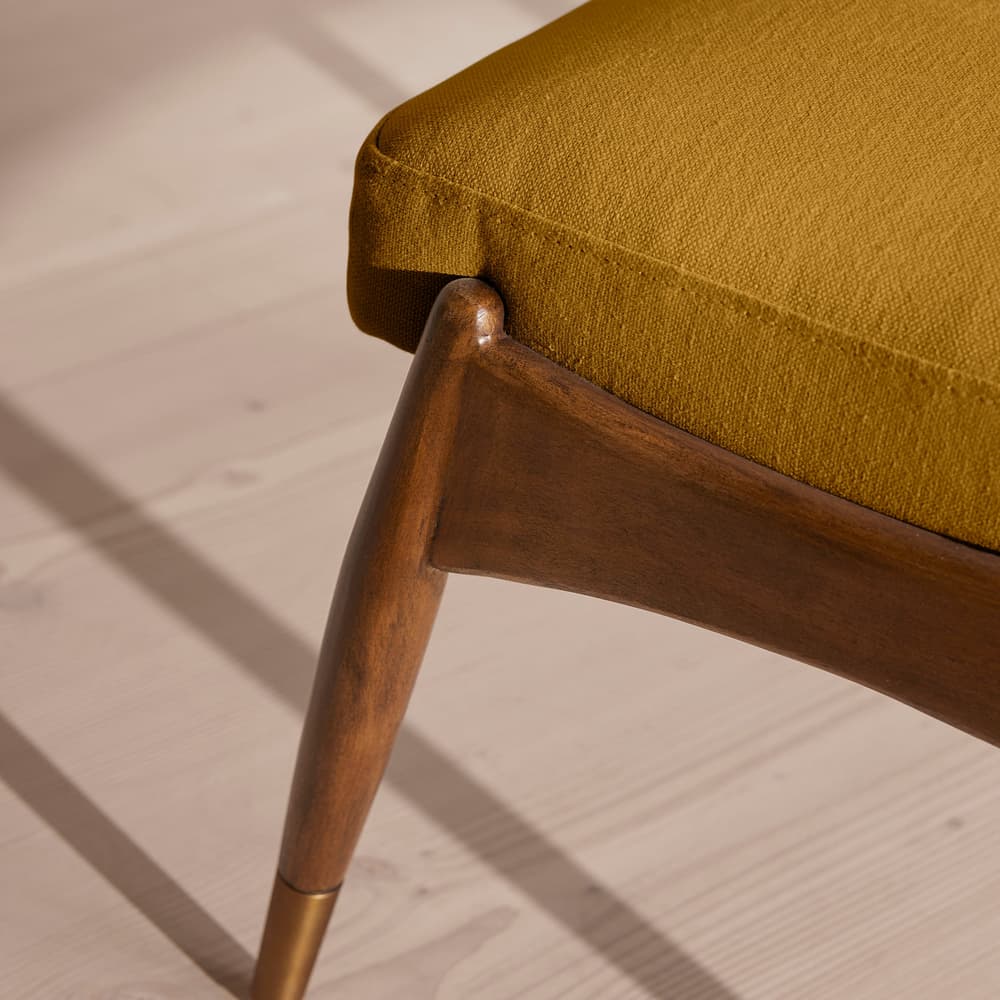 Theodore Footstool - Linen - Turmeric - UK - Images - Image 3