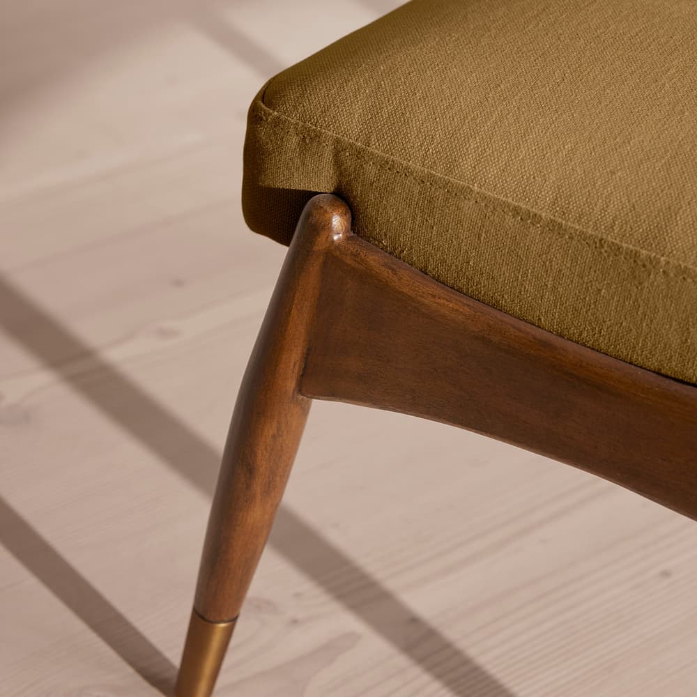 Theodore Footstool - Linen - Ochre - US - Images - Image 3