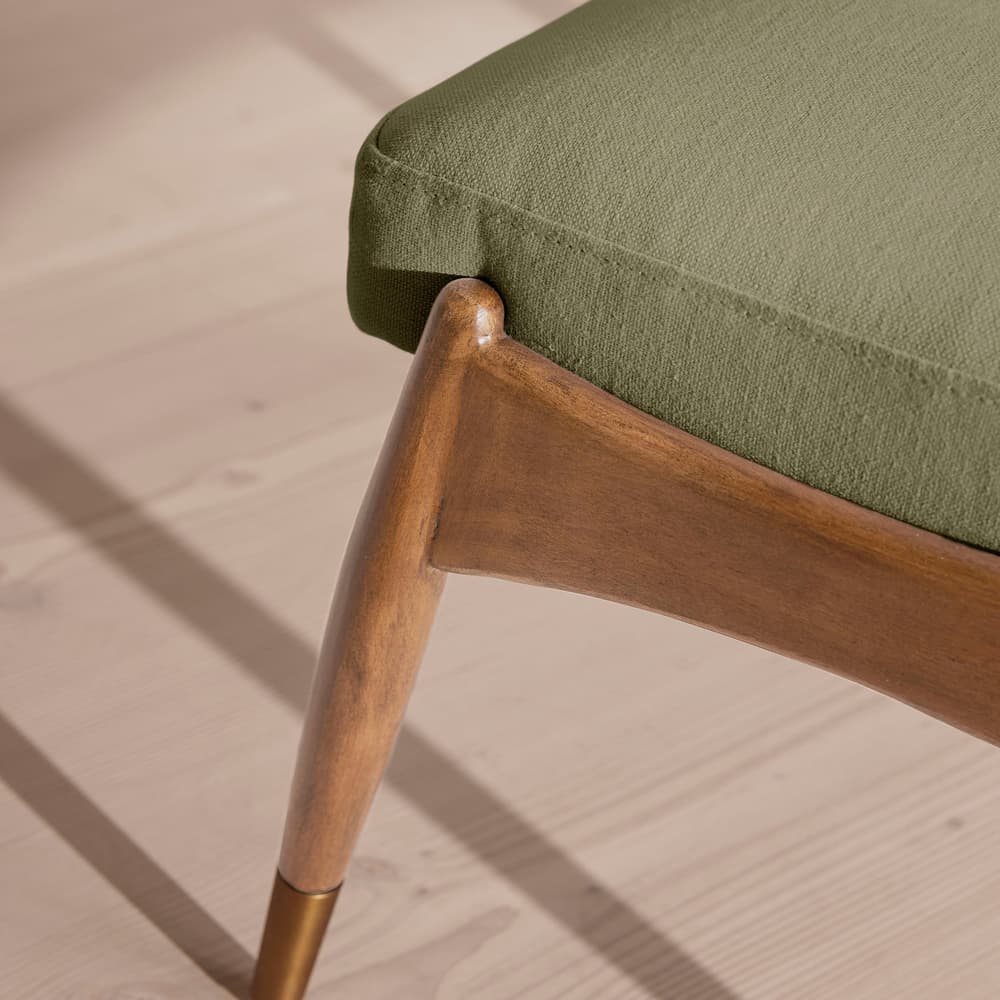 Theodore Oak Footstool - Linen - Sage - US - Images - Image 3