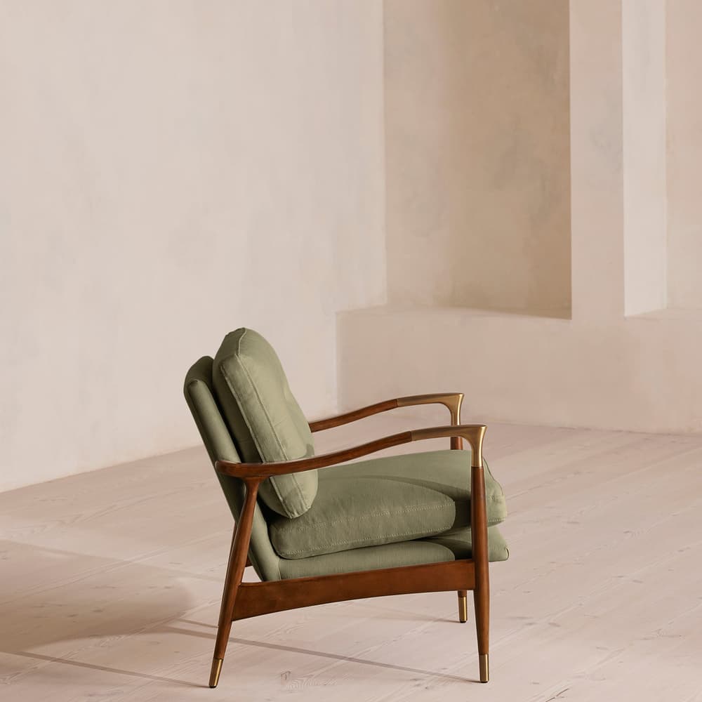 Theodore Armchair - Linen - Sage - Images - Image 3