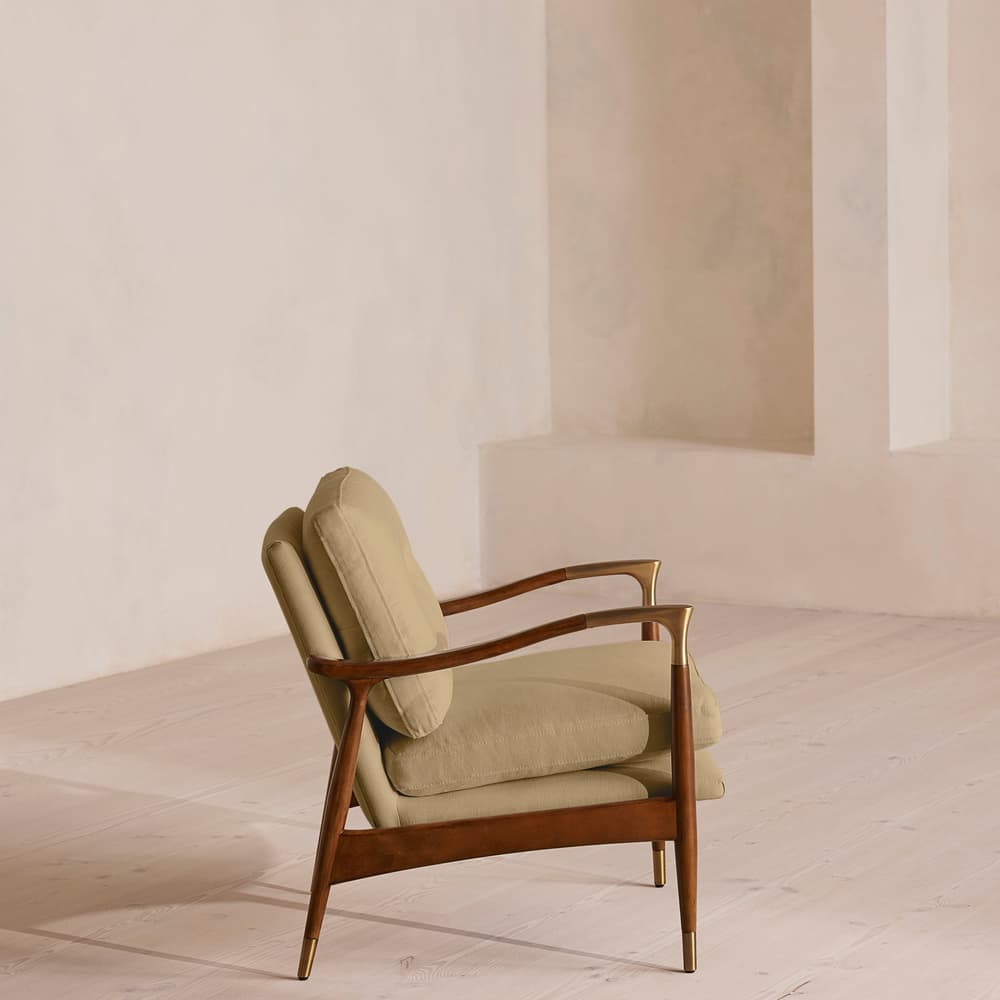 Theodore Armchair - Linen - Wheat - Images - Image 3