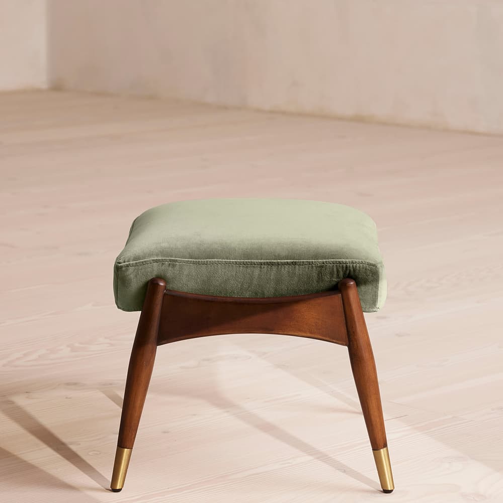 Theodore Footstool - Velvet - Seafoam - UK - Images - Image 3