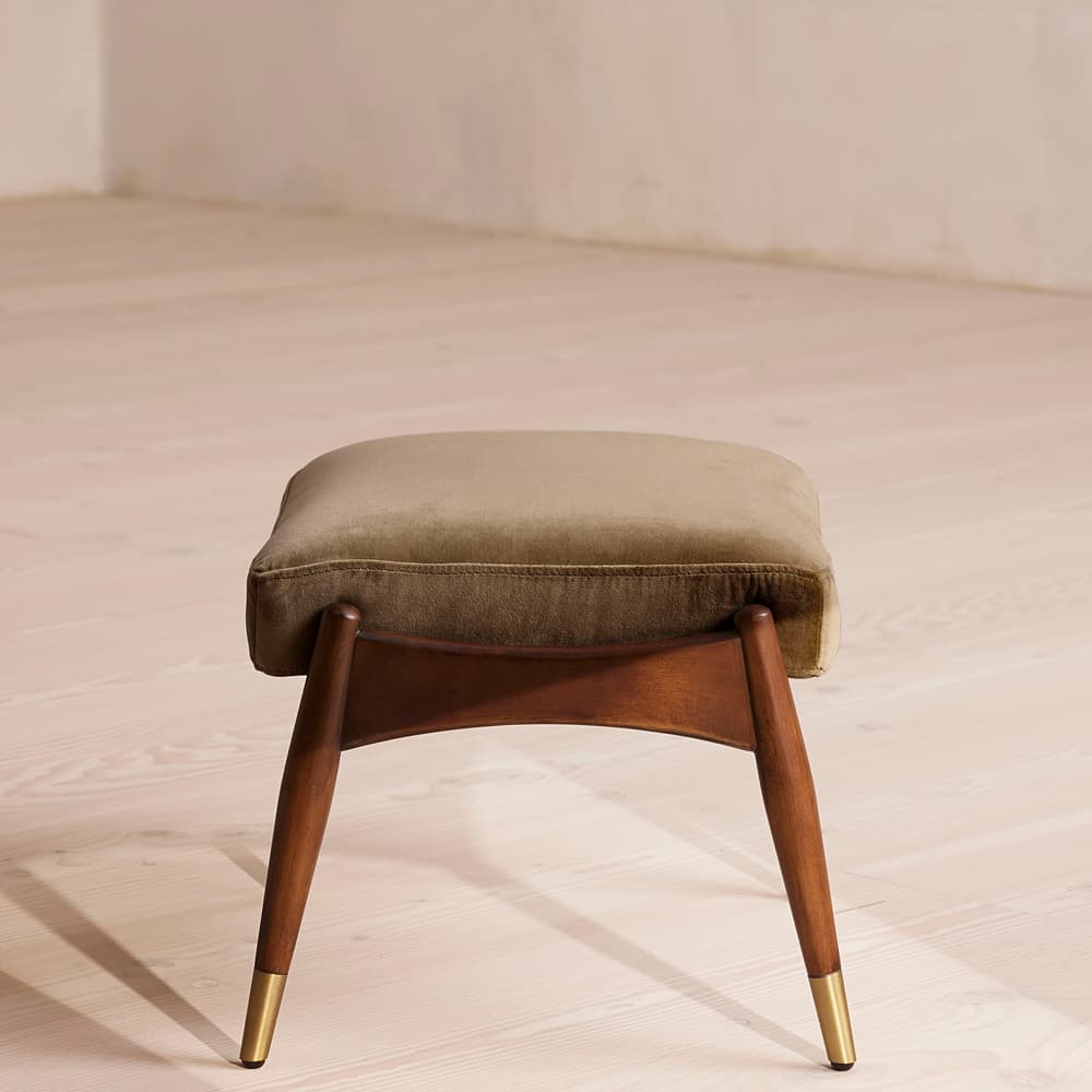 Theodore Footstool - Velvet - Truffle - UK - Images - Image 3