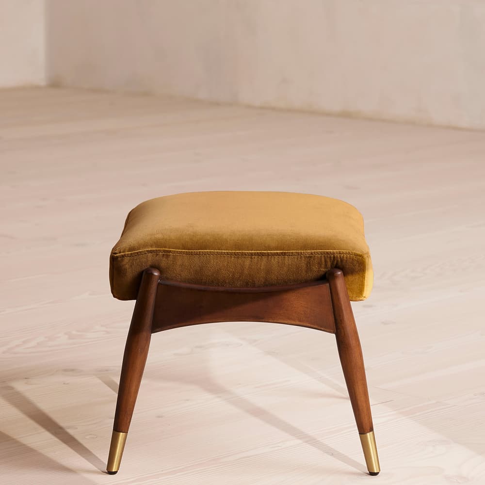 Theodore Footstool - Velvet - Mustard - Images - Image 3