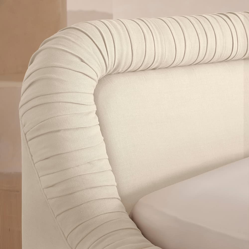 Vara Bed - Queen - Linen - Bisque - US - Images - Image 3